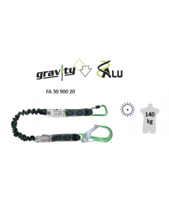 Kratos - Amortyzator bezpieczeństwa GRAVITY z taśm elastycznych o progresywnej deformacji 2m z łącznikami aluminiowymi FA5010522B i FA5021860