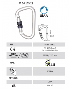 Kratos - Aluminiowy zatrzaśnik zakręcany otwarcie 18,5mm ATEX